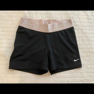 Nike Pro Shorts with Pink Band